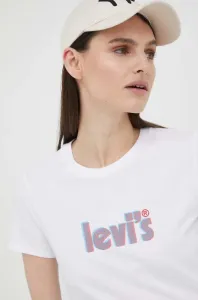 Bavlnené tričko Levi's biela farba #8511635