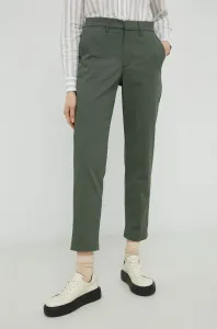 Nohavice Levi's dámske, zelená farba, priliehavé, stredne vysoký pás