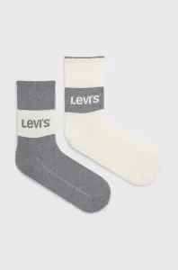 Ponožky Levi's (2-pak) šedá farba