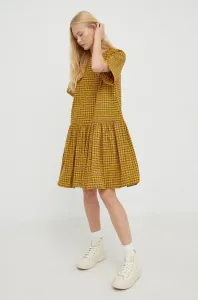 Šaty Levi's žltá farba, mini, áčkový strih