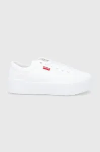 Topánky Levi's biela farba, na platforme #5907868