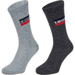 Levi's REGULAR CUT SPRTWR LOGO 2P Ponožky, tmavo sivá, veľkosť 39 - 42