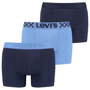 Levi's MEN BACK IN SESSION TRUNK 3P Pánske boxerky, tmavo modrá, veľkosť M