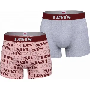 Levi's® MEN LEVIS LOGO AOP BOXER BRIEF 2P Pánske boxerky, ružová, veľkosť