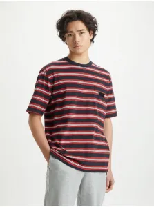 Levi's Black Mens Striped T-Shirt Levi's® Stay Loose Graphic PKT T Stri - Men #5956803