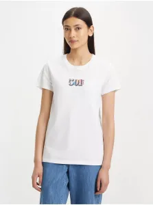 Levi's White Women's T-Shirt Levi's® 501 - Women #635665