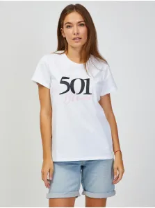 Levi's White Women's T-Shirt Levi's® 501 - Women #635230