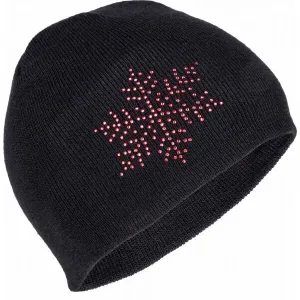 Lewro LISANE Dievčenská pletená čiapka, čierna, veľkosť #5741660
