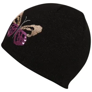 Lewro ROSIE Dievčenská pletená čiapka, čierna, veľkosť #444298