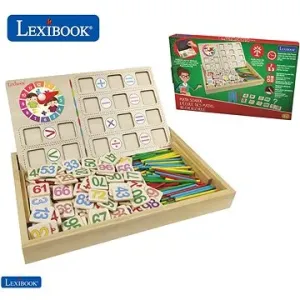 Lexibook Bio Toys® Matematická škola – Drevená škatuľka s kresliacou tabuľou na výuku matematiky