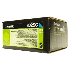 LEXMARK 802S (80C2SC0) - originálny toner, azúrový, 2000 strán
