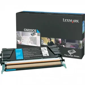 LEXMARK C5222CS - originálny toner, azúrový, 3000 strán