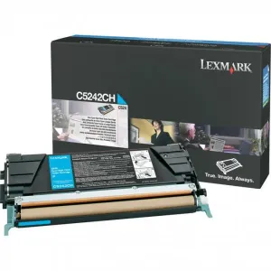 LEXMARK C5242CH - originálny toner, azúrový, 5000 strán