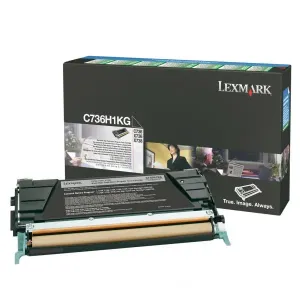 LEXMARK C736H1KG - originálny toner, čierny, 12000 strán
