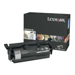 LEXMARK X654X31E - originálny toner, čierny, 36000 strán