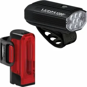 Lezyne Lite Drive 1200+/Strip Drive Pro 400+ Pair Satin Black/Black Front 1200 lm / Rear 400 lm Cyklistické svetlo