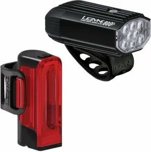 Lezyne Micro Drive 800+/Strip Drive 300+ Pair Satin Black/Black Front 800 lm / Rear 300 lm Cyklistické svetlo