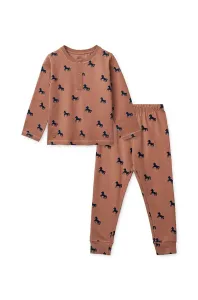 Detské bavlnené pyžamo Liewood ružová farba, vzorovaná
