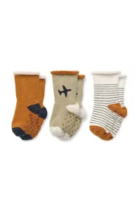 Detské ponožky Liewood 3-pak oranžová farba #8949061
