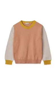 Detský bavlnený sveter Liewood oranžová farba, tenký