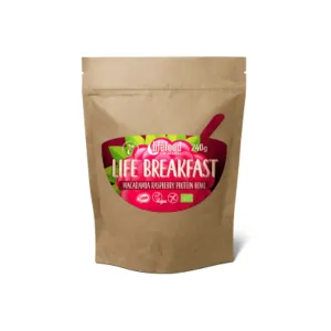 Lifefood LIFE BREAKFAST macadamia Rasberry proteín Bowl BIO RAW 240 g
