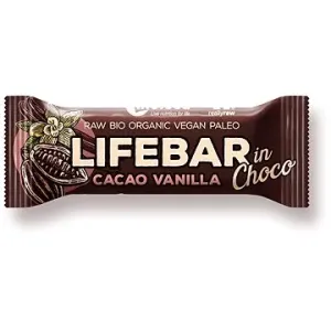 Lifefood Lifebar InChoco S kakaovými bôbmi a vanilkou RAW BIO 40 g