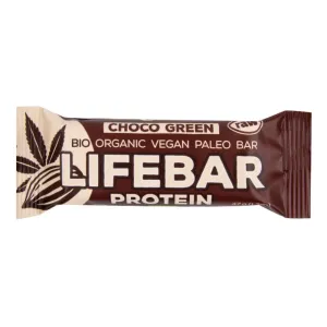Lifefood Lifebar Protein RAW BIO 47 g, čokoláda so spirulinou