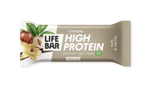 Tyčinka Lifebar proteínová s orechmi a vanilkou 40 g   BIO LIFEFOOD