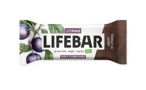 Tyčinka Lifebar slivka v čokoláde 40 g BIO   LIFEFOOD