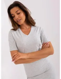 Dámske základné bavlnené tričko CELINA svetlosivá