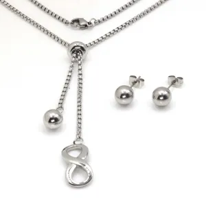 Linda's Jewelry Sada šperkov Infinite Sphere chirurgická oceľ IS030