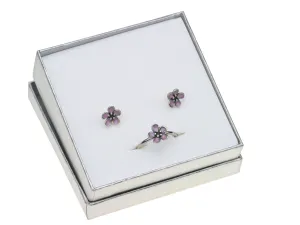 Linda's Jewelry Zvýhodnená sada šperkov Flower Pink Ag 925/1000 IS006