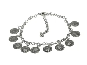 Linda's Jewelry Náramok Simple Coin členkový chirurgická oceľ INR048