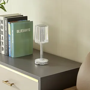 Lindby LED dobíjacia stolová lampa Louane, 25,7 cm, USB, RGBW
