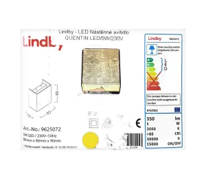 Lindby Lindby - LED Nástenné svietidlo QUENTIN LED/5W/230V