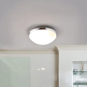 Kúpeľňové stropné svetlo Mijo chrómový okraj IP44