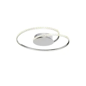 Lindby LED stropné svietidlo Joline, kryštály, 45 cm, kov