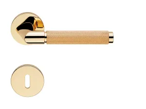 Kľučka na dvere LI - GRIP 1705 - R 025 ZLL - zlatá lesklá - pozlátená (OZ) | MP-KOVANIA.sk