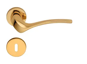 Kľučka na dvere LI - IBIS 691 - R 025 ZLL - zlatá lesklá - pozlátená (OZ) | MP-KOVANIA.sk