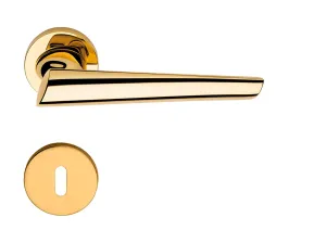 Kľučka na dvere LI - KENDO 1516  - R 023 ZLL - zlatá lesklá - pozlátená (OZ) | MP-KOVANIA.sk