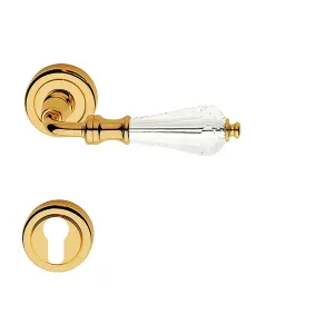Kľučka na dvere LI - VERONICA - R ZLL - zlatá lesklá - pozlátená (OZ) | MP-KOVANIA.sk #4120029