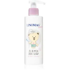 Linomag Emolienty Shampoo & Shower Gel sprchový gél a šampón 2 v 1 pre deti od narodenia 200 ml