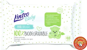 Linteo Baby 100% Biodegradable detské jemné vlhčené obrúsky 48 ks