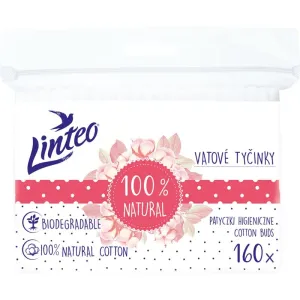 LINTEO - Papierové vatové tyčinky 100% natural 160 ks vo vrecku