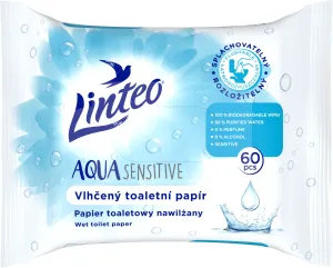 LINTEO vlhčený toaletný papier Aqua Sensitive 60 ks