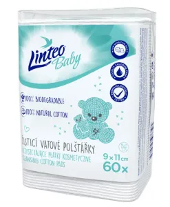 LINTEO - Detské bavlnené čistiace tampony Linteo 9x11 cm 60 ks