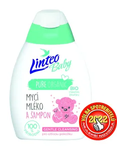 Linteo Detské umývací mlieko a šampón s Bio nechtíkom lekárskym Baby 250 ml