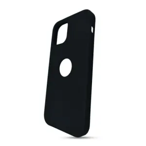 Puzdro Liquid TPU iPhone 12/12 Pro (6.1) - čierne (výrez na logo)