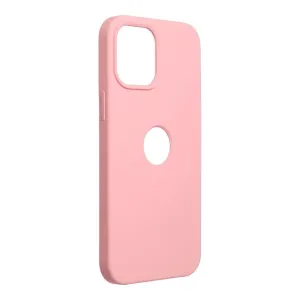 Puzdro Liquid TPU iPhone 12 Pro Max (6.7) - svetlo ružové (výrez na logo)