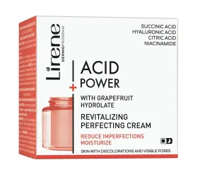 Lirene Acid Power Revitalizing Face Cream pleťový krém pre zjednotenie farebného tónu pleti 50 ml
